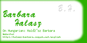barbara halasz business card